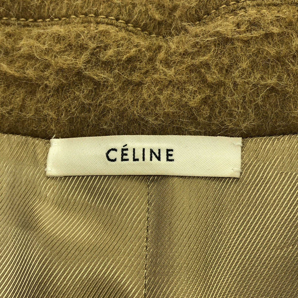 CELINE / セリーヌ | フィービー期 アルパカ混 ロングコート | 34 | キャメル | レディース