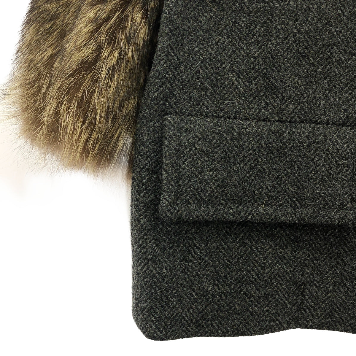 MARNI | Wool herringbone collarless coat | 38 | Grey | Women's