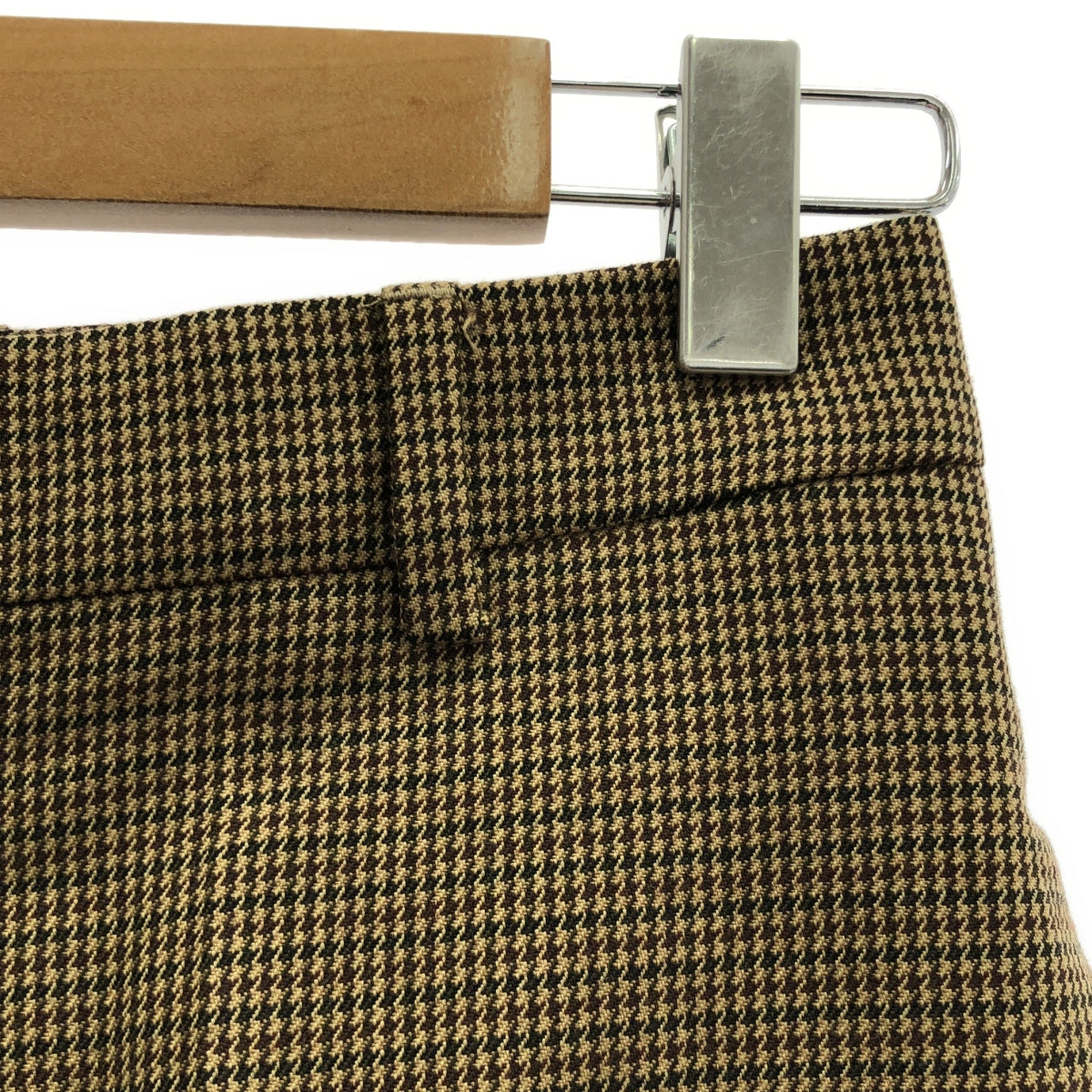 CELINE / セリーヌ | by Hedi Slimane エディ期 ウール 千鳥格子 ワイドパンツ | 36 | ブラウン | レディース