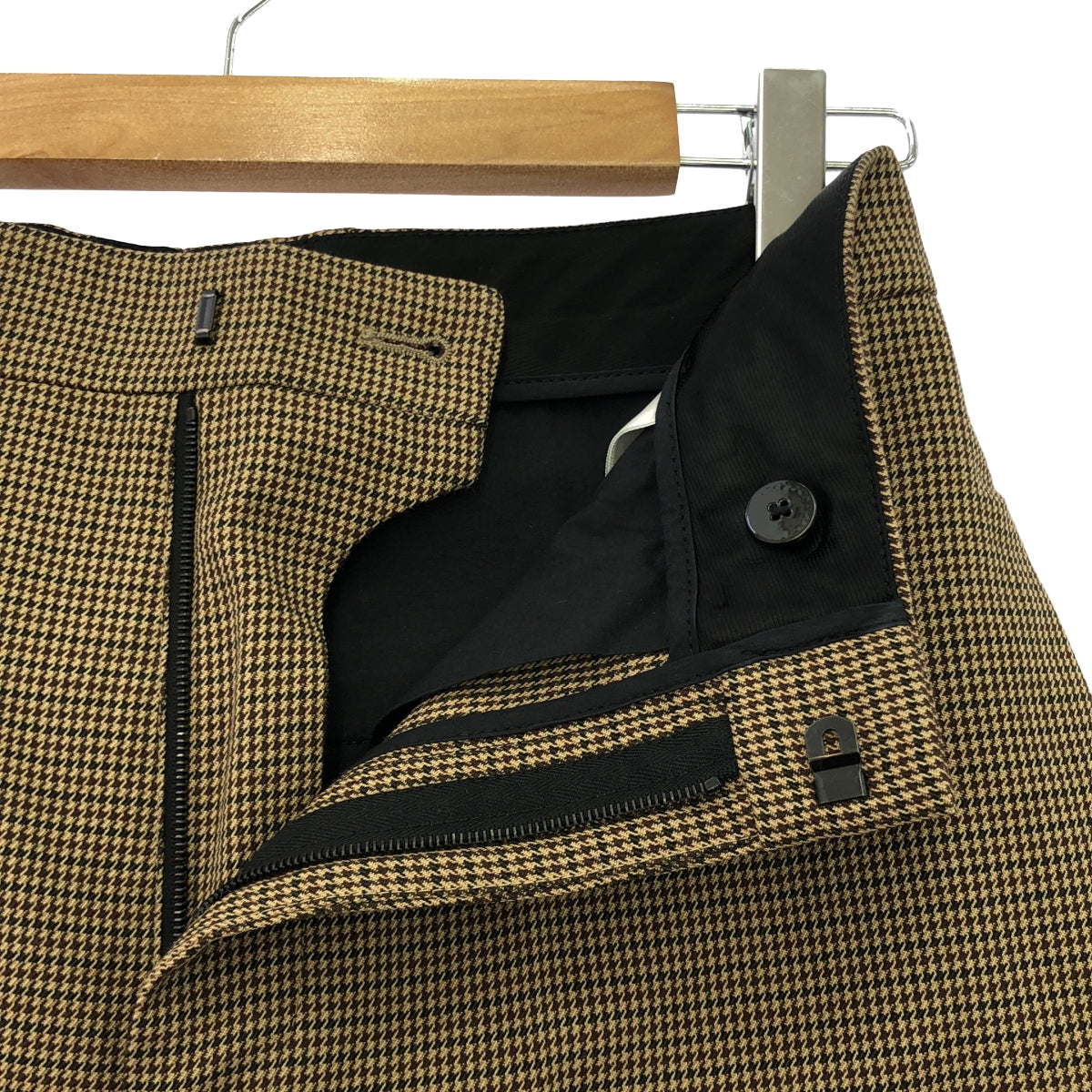 CELINE / セリーヌ | by Hedi Slimane エディ期 ウール 千鳥格子 ワイドパンツ | 36 | ブラウン | レディース