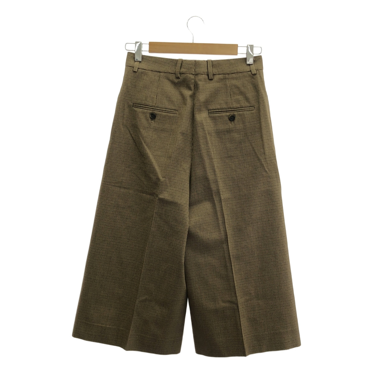 CELINE / セリーヌ | by Hedi Slimane エディ期 ウール 千鳥格子 ワイドパンツ | 36 | ブラウン | レディース