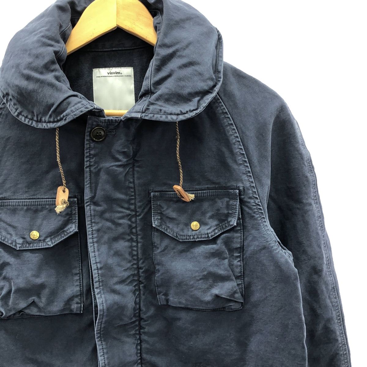 visvim / ビズビム | FD JKT DMGD CHINO / ドローストリング ミリタリー ジャケット フーディ | 1 | Navy | メンズ