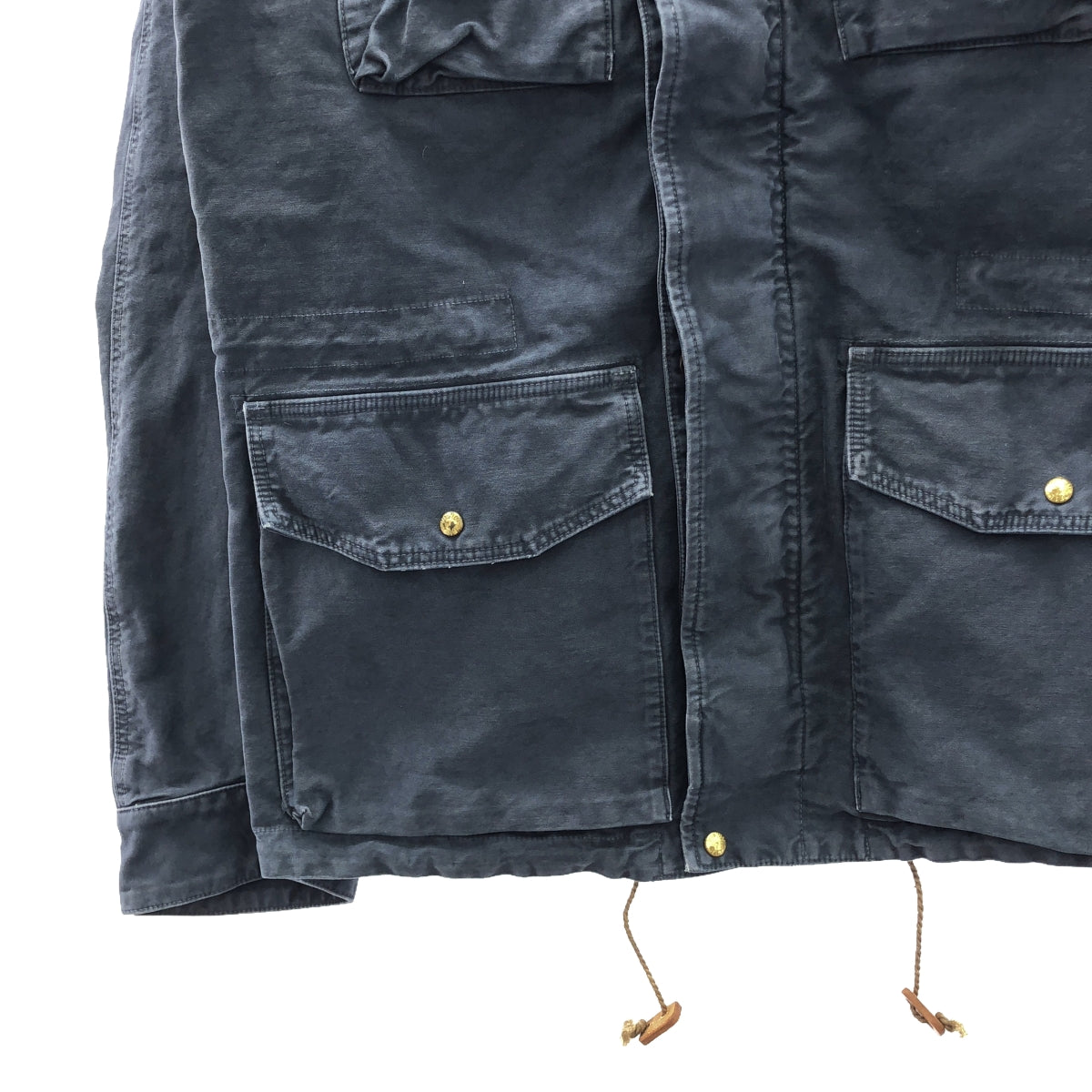 visvim / ビズビム | FD JKT DMGD CHINO / ドローストリング ミリタリー ジャケット フーディ | 1 | Navy | メンズ