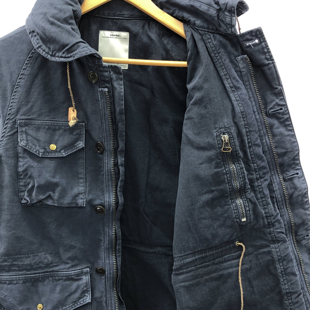 visvim / ビズビム | FD JKT DMGD CHINO / ドローストリング ミリタリー ジャケット フーディ | 1 | Navy | メンズ