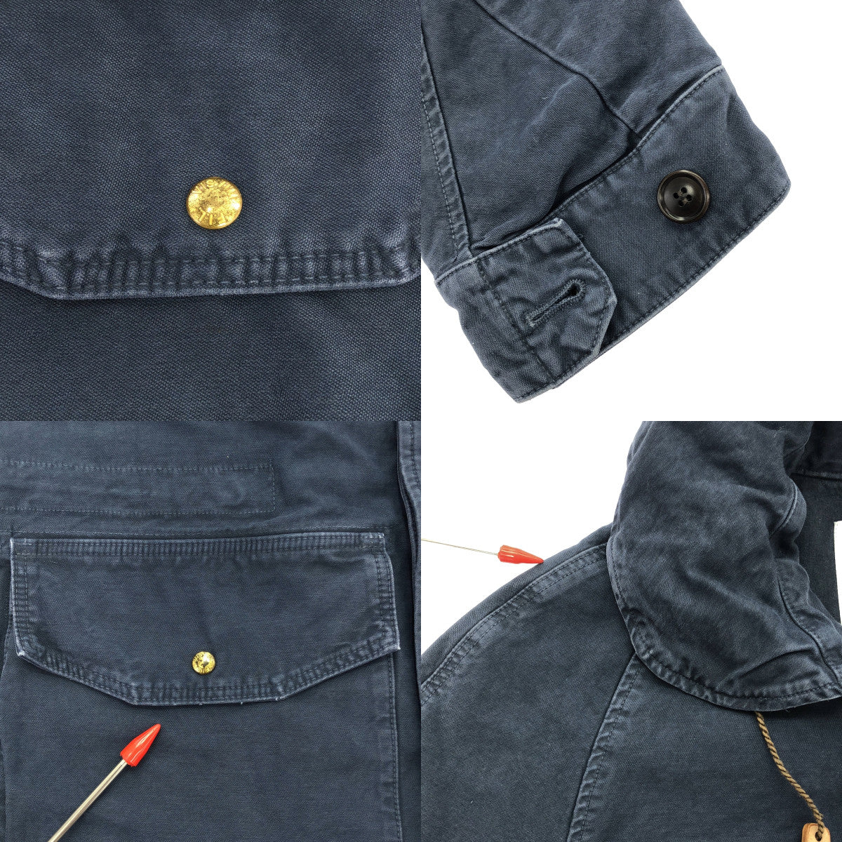 visvim / ビズビム | FD JKT DMGD CHINO / ドローストリング ミリタリー ジャケット フーディ | 1 | Navy | メンズ
