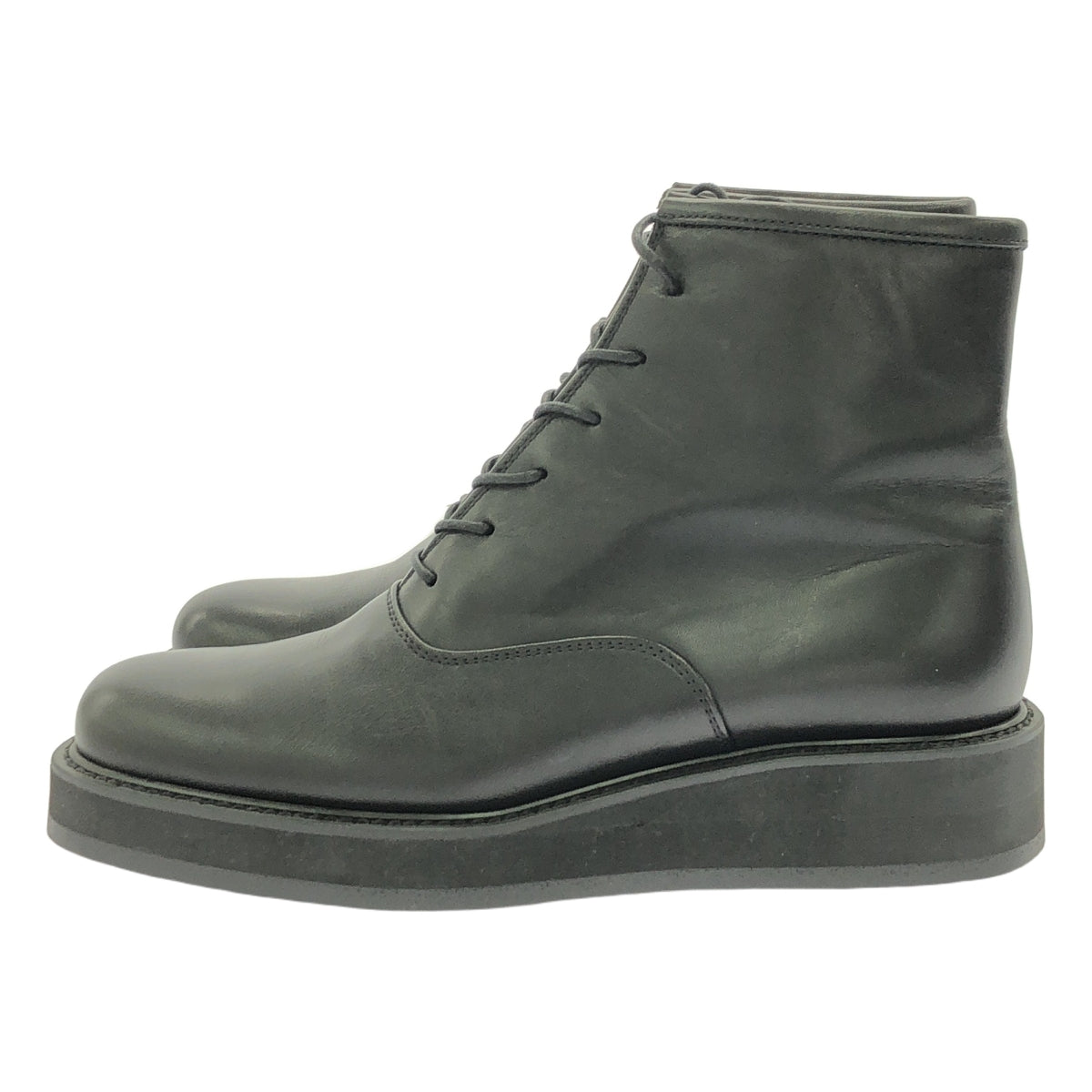 YOHJI YAMAMOTO / ヨウジヤマモト | 2015SS | レザー レースアップ ショートブーツ | 3 | レディース