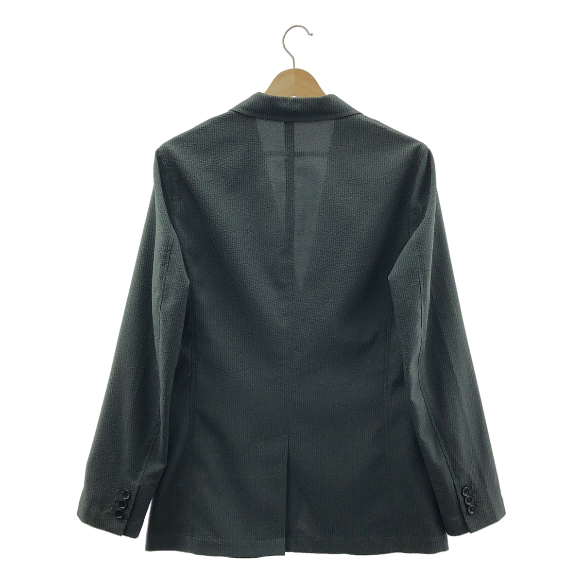 417 EDIFICE | 套裝 / 泡泡紗條紋夾克 / 錐形褲 | S 碼 | 炭灰色 | 男款