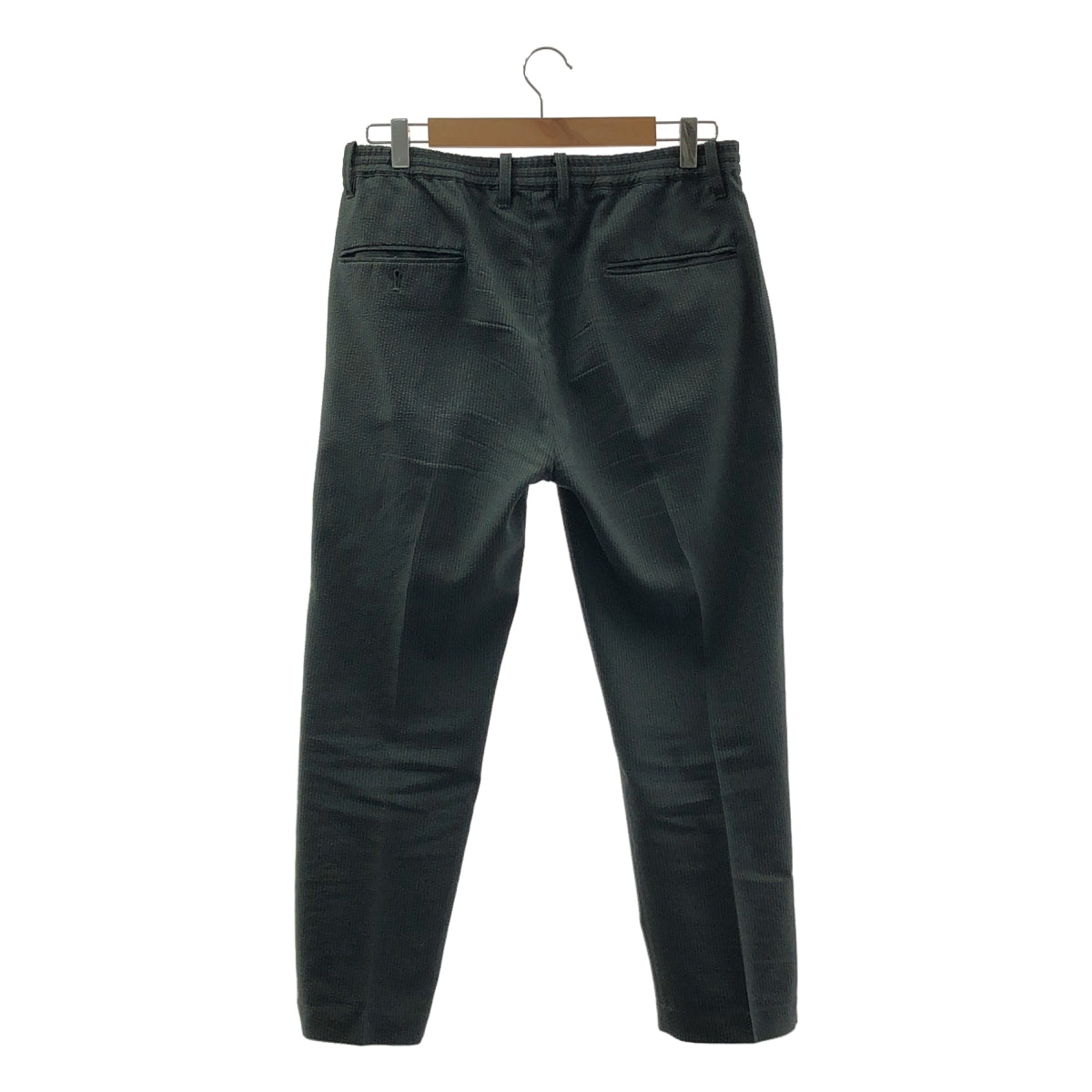 417 EDIFICE / 포완 세븐 에디피스 | 셋업 / 시어 축구 스트라이프 재킷 / 테이퍼드 팬츠 | S | 차콜 그레이 | 남성