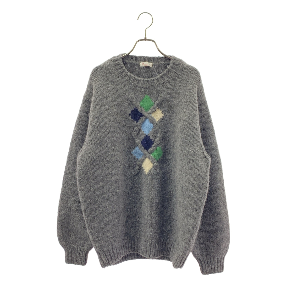 PAPAS / パパス | ウール ローゲージ プルオーバー ニット | グレー