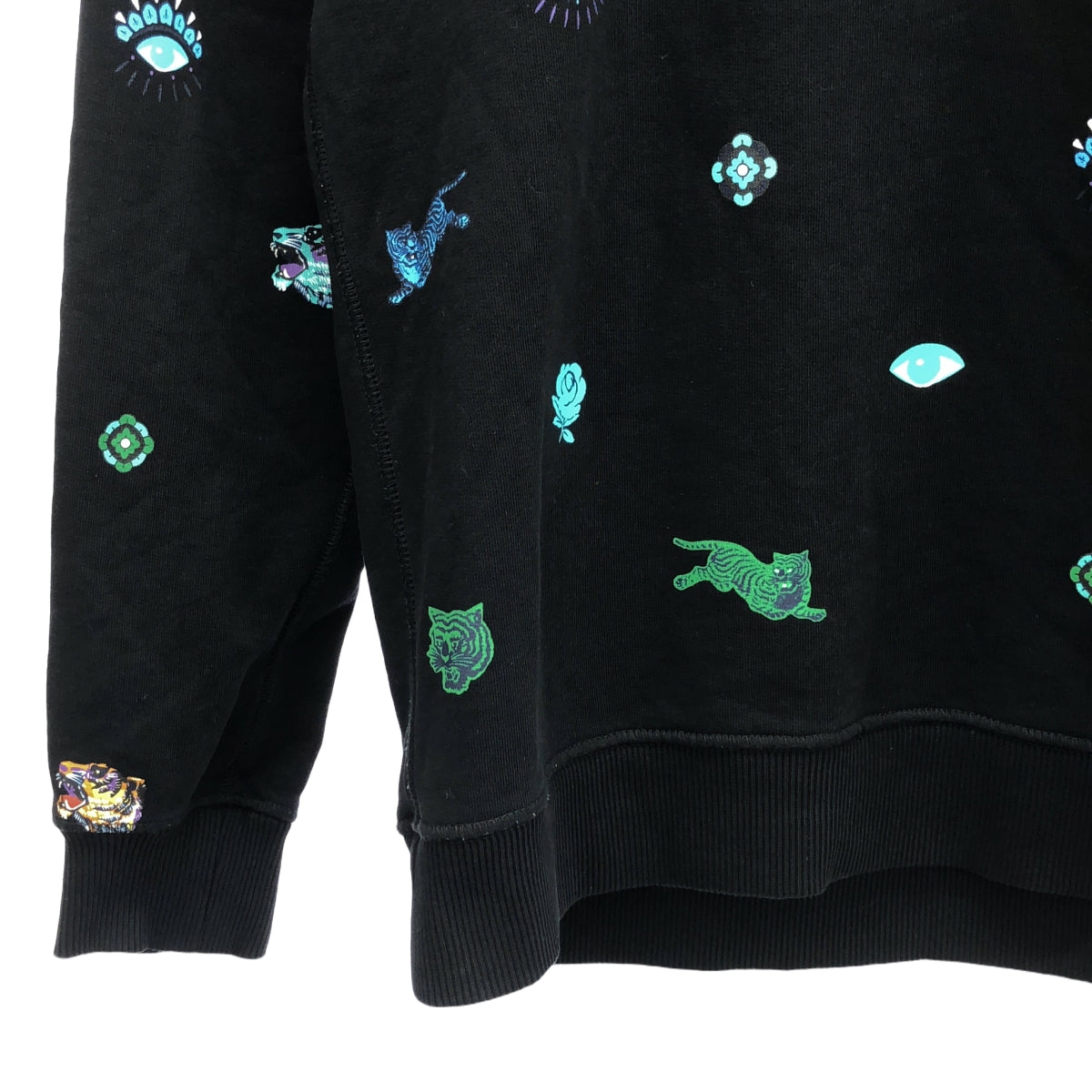 KENZO | Tiger Eye Print Sweatshirt Hoodie | S | Women's