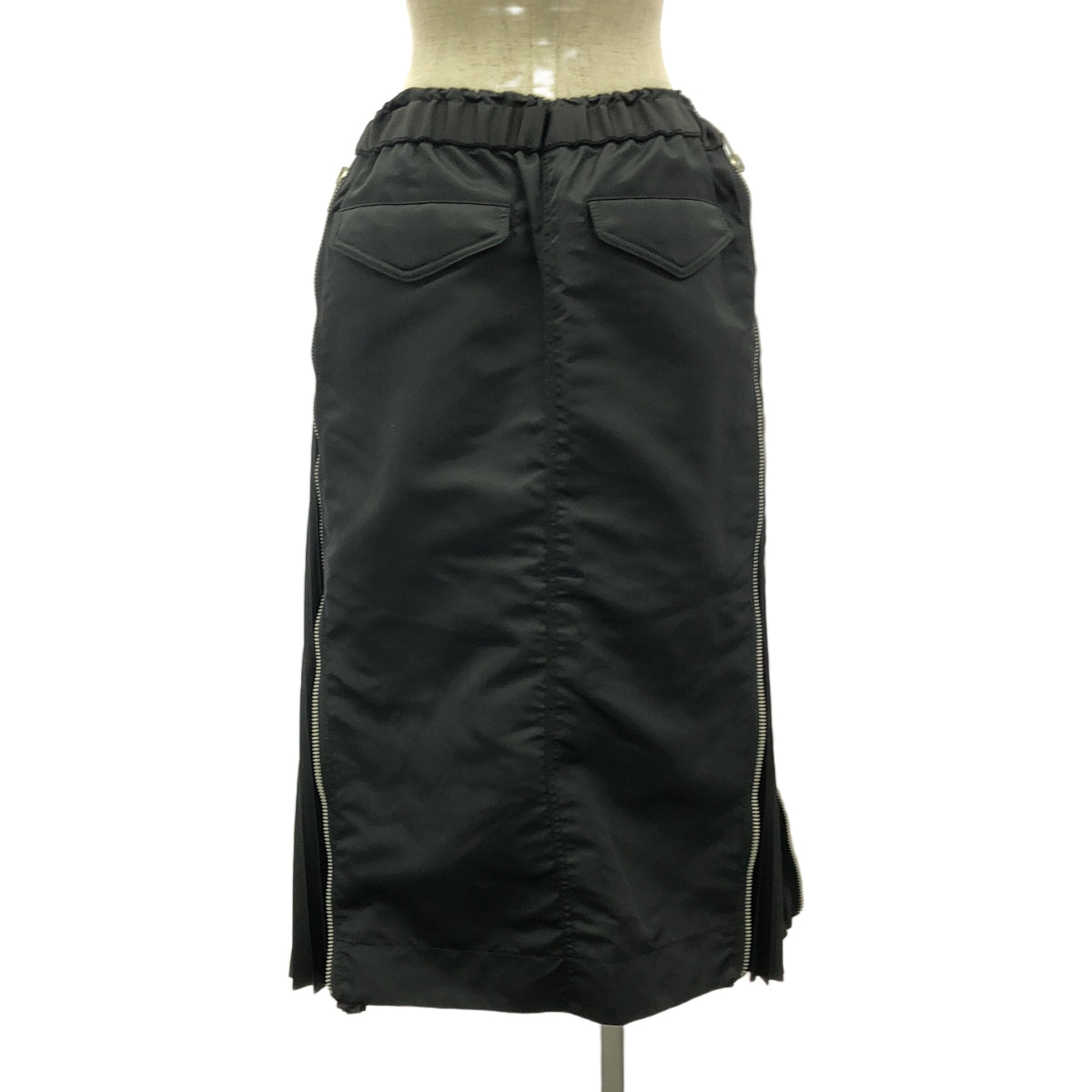 sacai | MA-1 Side Zip Pleated Drawstring Skirt | 3 | Women's