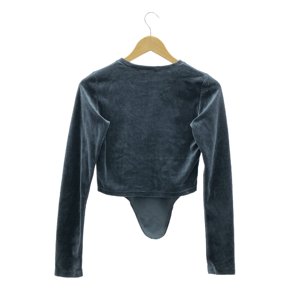 HELK / ヘルク | ベロア クルーネック カットソー | グレー系 | レディース