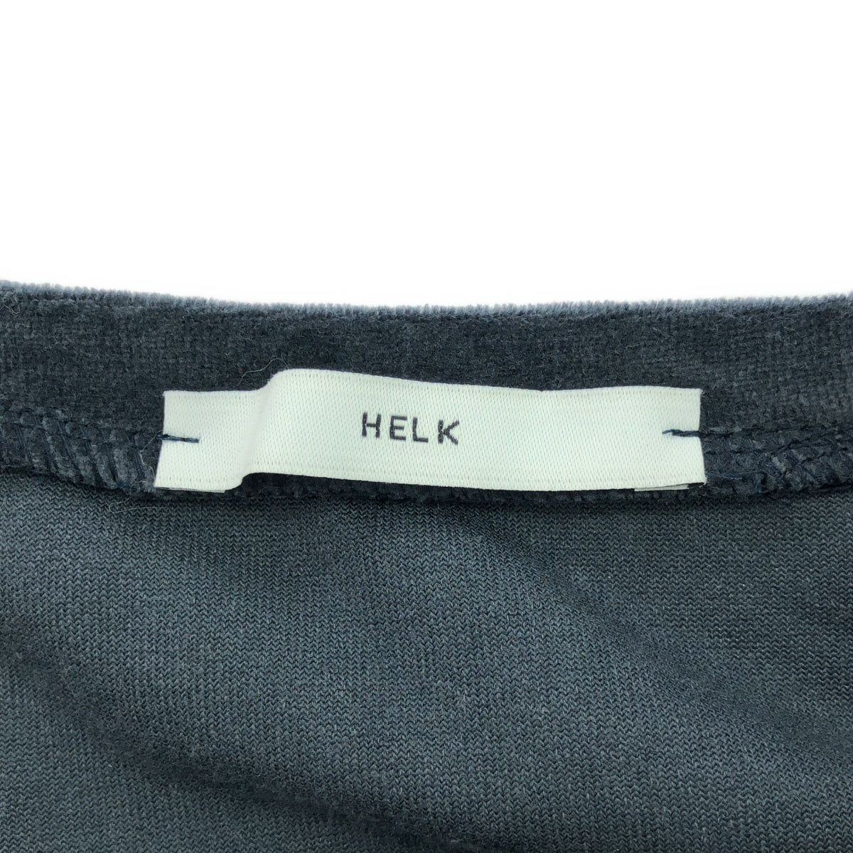 HELK / ヘルク | ベロア クルーネック カットソー | グレー系 | レディース