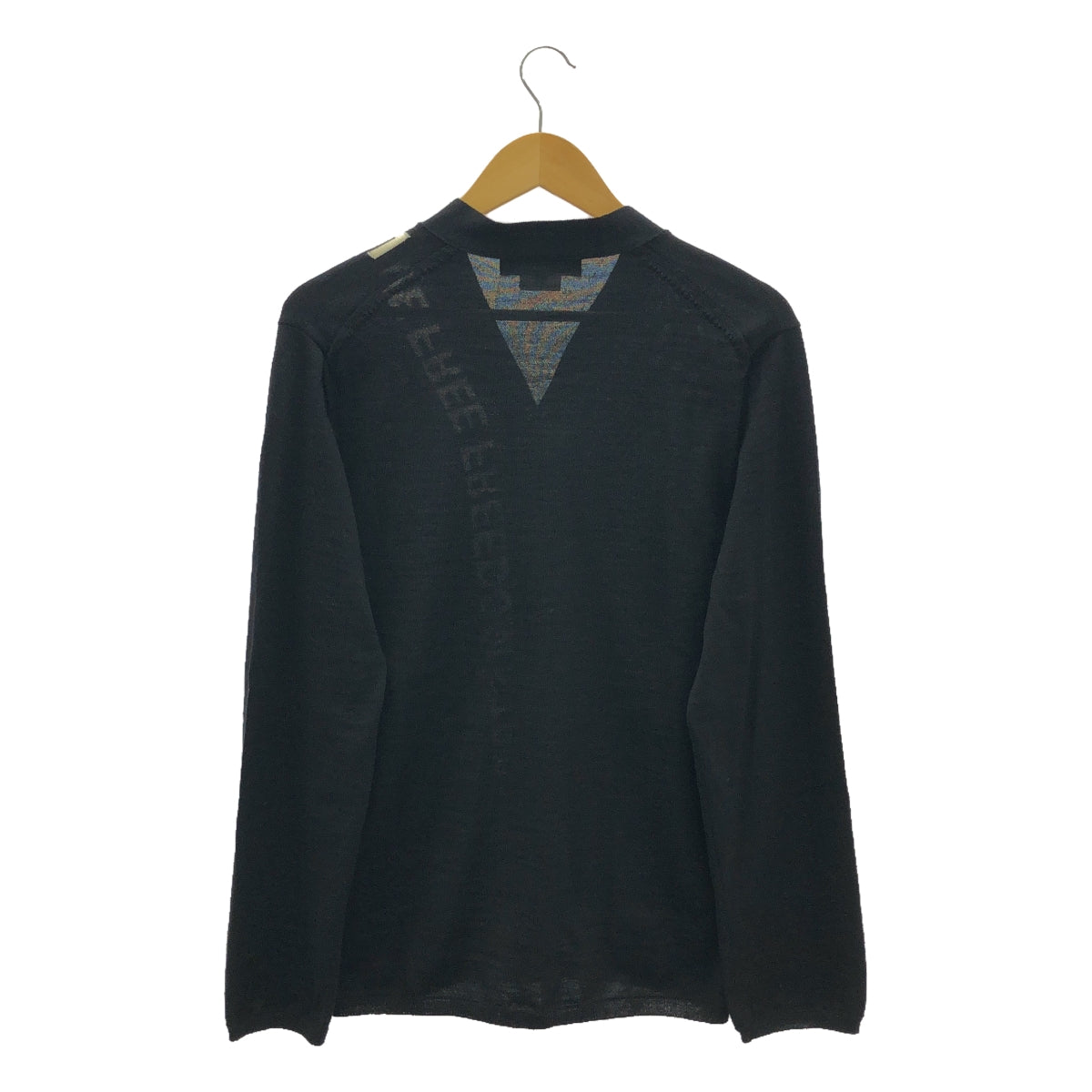 COMME des GARCONS HOMME DEUX | 2021SS | LIVE FREEDOM STRONG WILL / Logo knit cardigan | M | Black | Men's