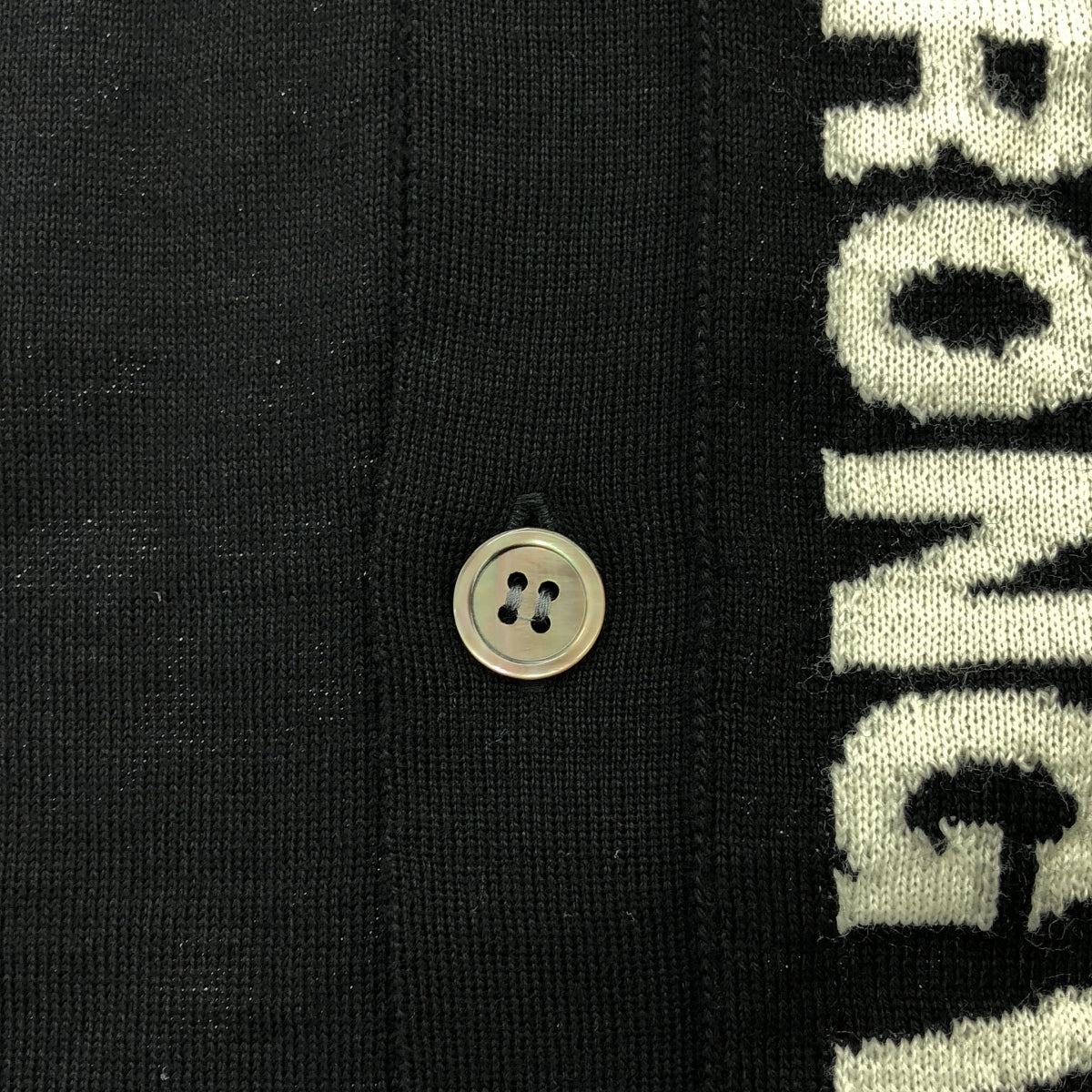 COMME des GARCONS HOMME DEUX | 2021SS | LIVE FREEDOM STRONG WILL / Logo knit cardigan | M | Black | Men's