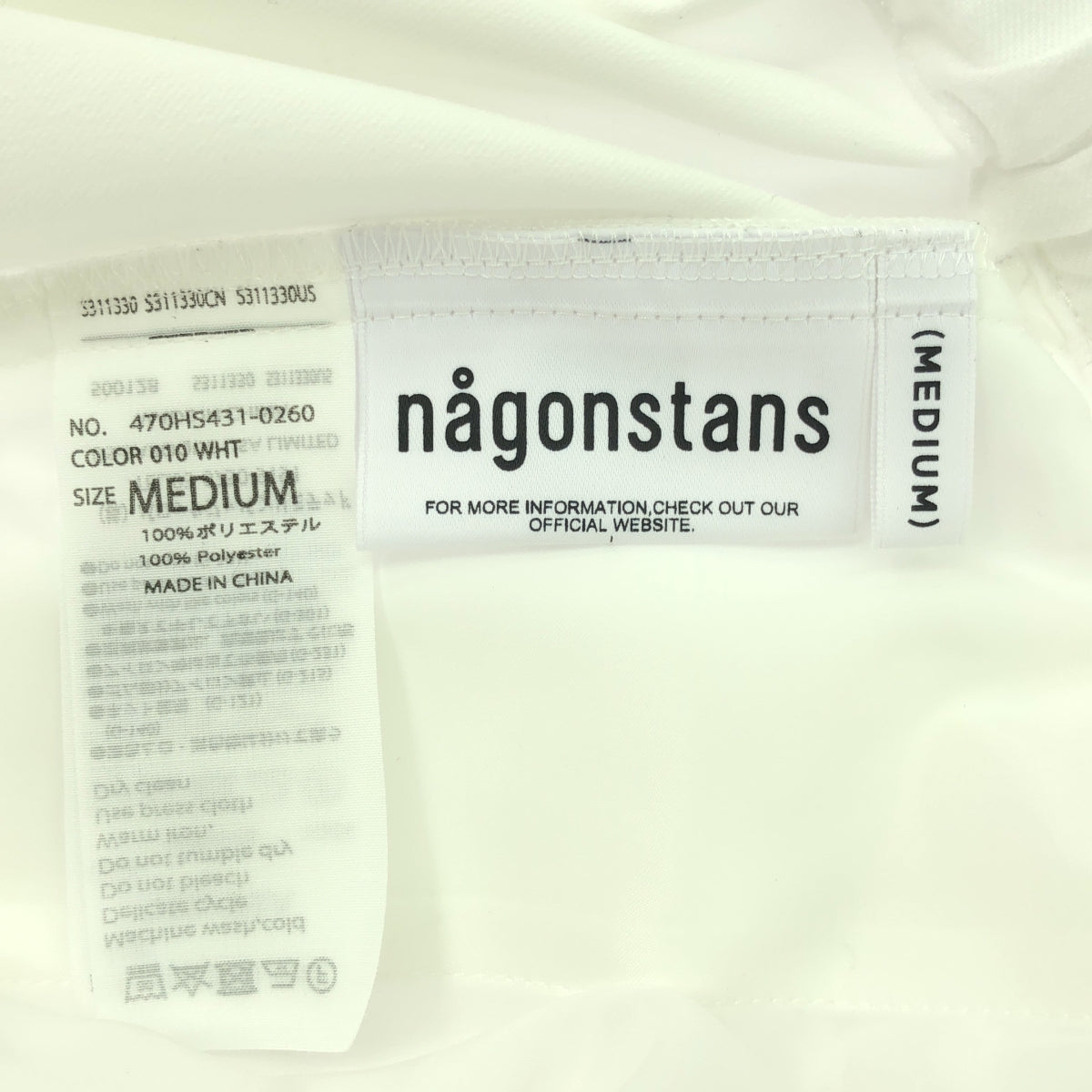 nagonstans / nagonstans | 2024SS | water-repellent curve pants | M | White | Women's