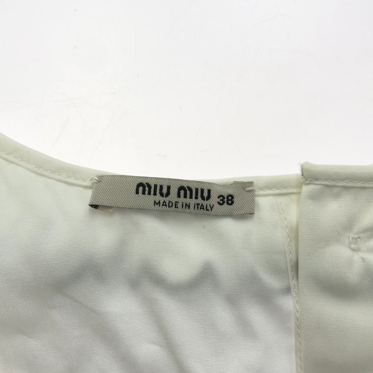 miu miu / 뮤 뮤 | 2019SS | 스칼랩 자수 민소매 원피스 | 38 | 화이트 | 여성