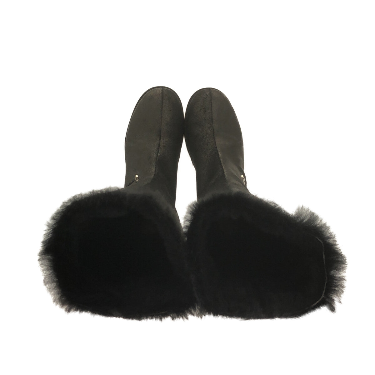 JIMMY CHOO |羊毛皮長靴 | 35 |深灰色 |女性的