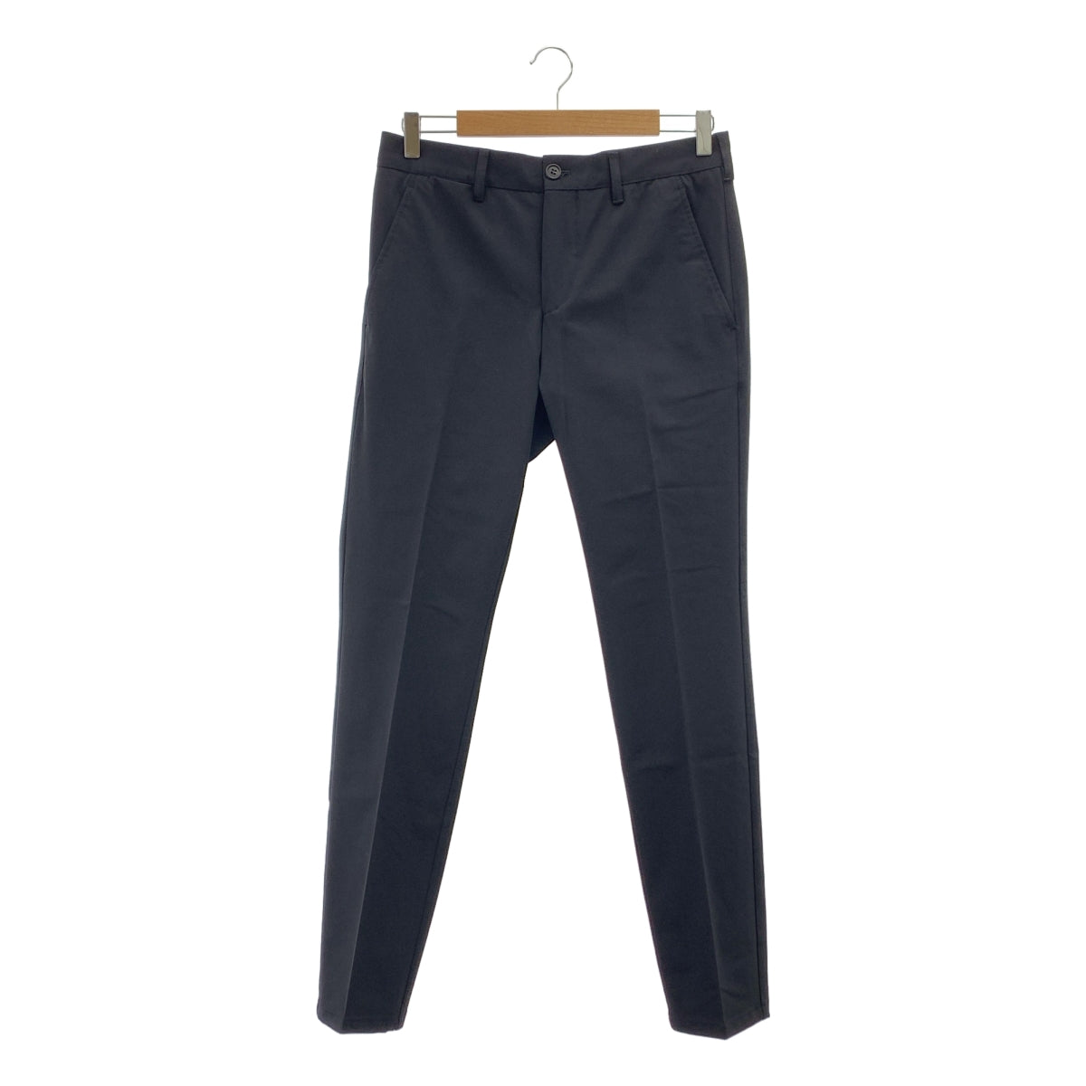 【美品】  PRADA / プラダ | 2024 | センタープレス ポリエステル スラックス パンツ | 44 | ネイビー | メンズ