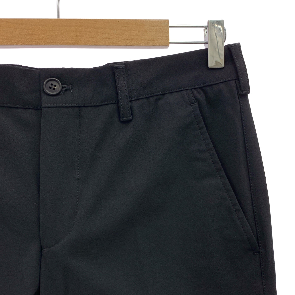 【美品】  PRADA / プラダ | 2024 | センタープレス ポリエステル スラックス パンツ | 44 | ネイビー | メンズ