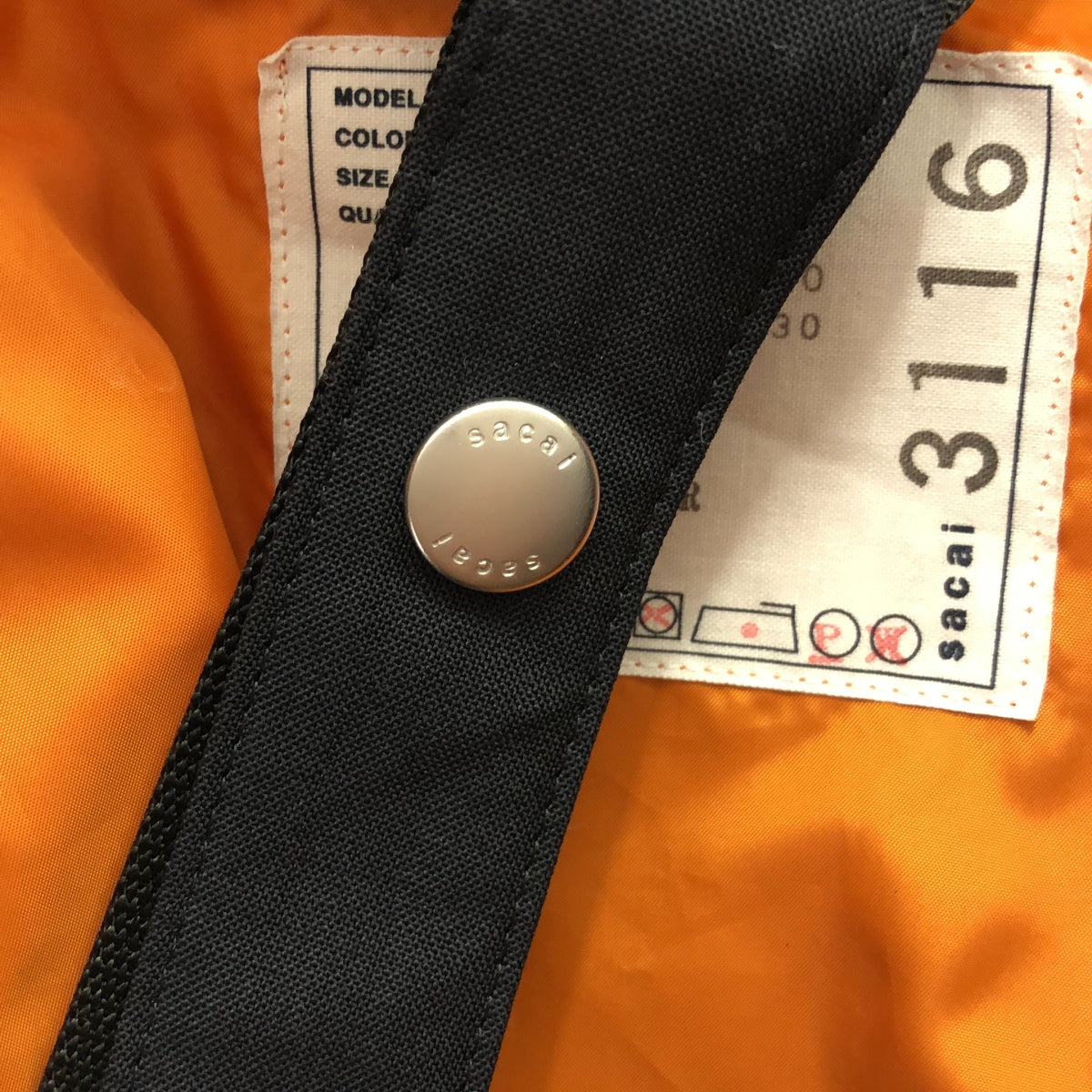 sacai / Sacai | 2023 秋冬 | Suiting x Nylon Twill Jacket / 混合材質對接西裝外套 | 1 |黑色/卡其色|男士