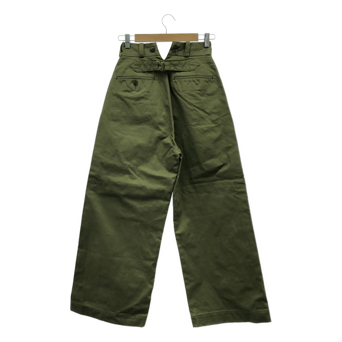【美品】 NIGEL CABOURN WOMAN / ナイジェルケーボンウーマン | WIDE CHINO PANT ワイド チノパンツ | 6 | オリーブ | レディース