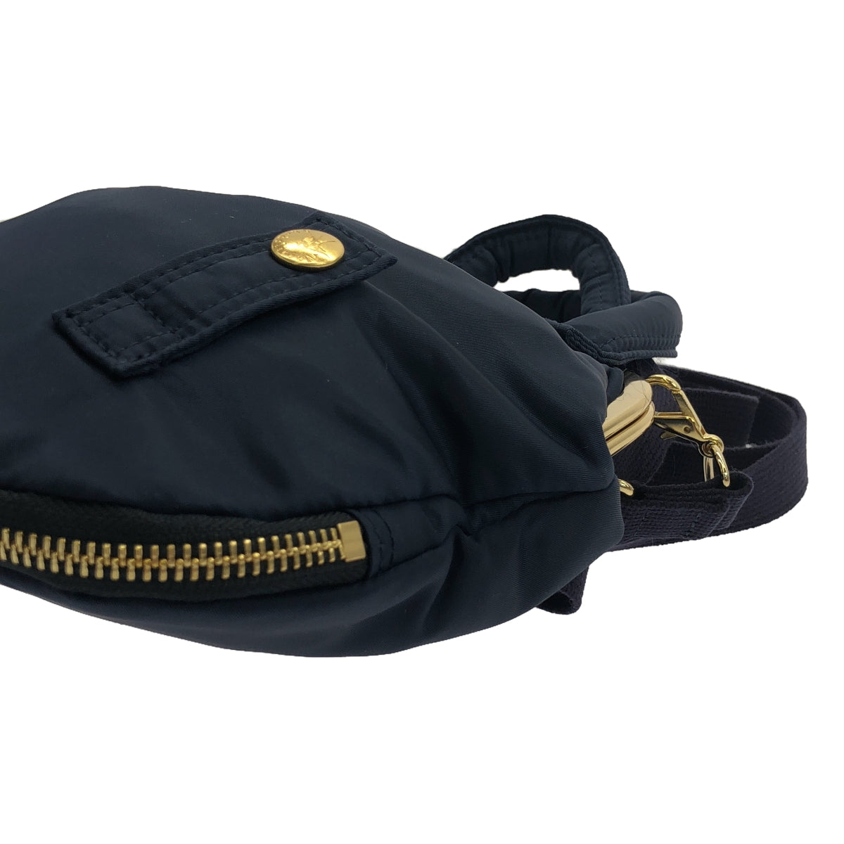 【미품】 Rhodolirion / 로드리리온 | GAMAGUCHI HELMET BAG 숄더백 | 네이비 | 여성
