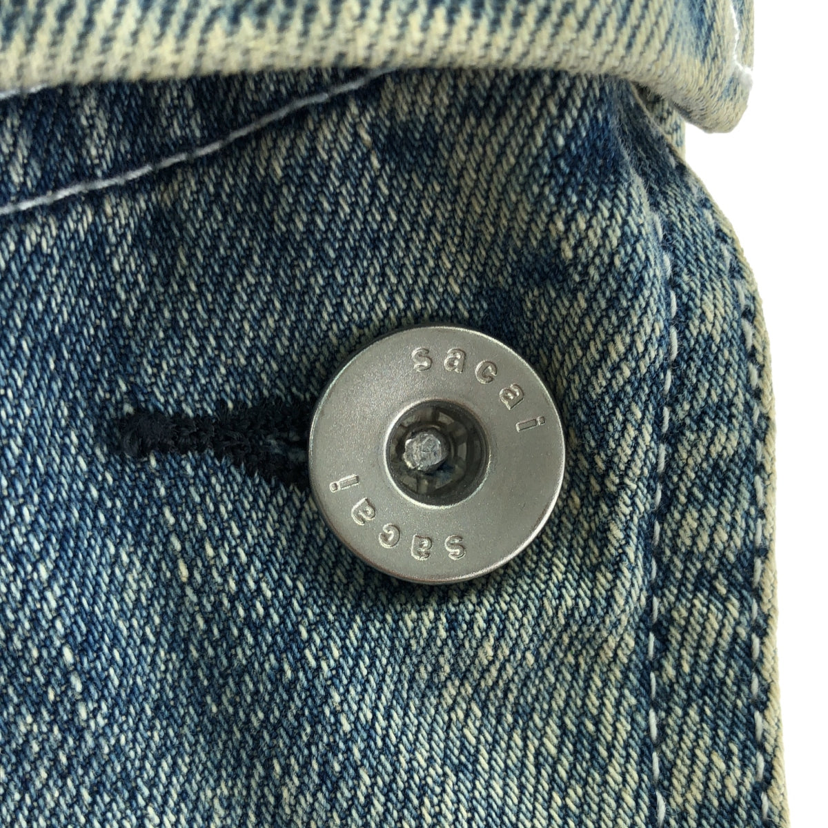 sacai / Sacai | 2020AW | 牛仔層疊蟒蛇皮外套 / 牛仔對接蟒蛇皮領大衣 | 1 | 男款