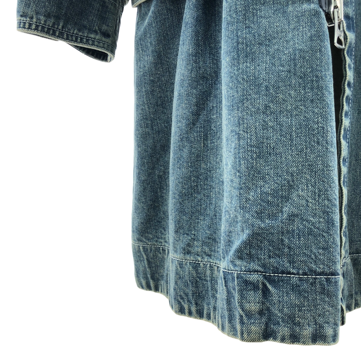 sacai / Sacai | 2020AW | 牛仔層疊蟒蛇皮外套 / 牛仔對接蟒蛇皮領大衣 | 1 | 男款