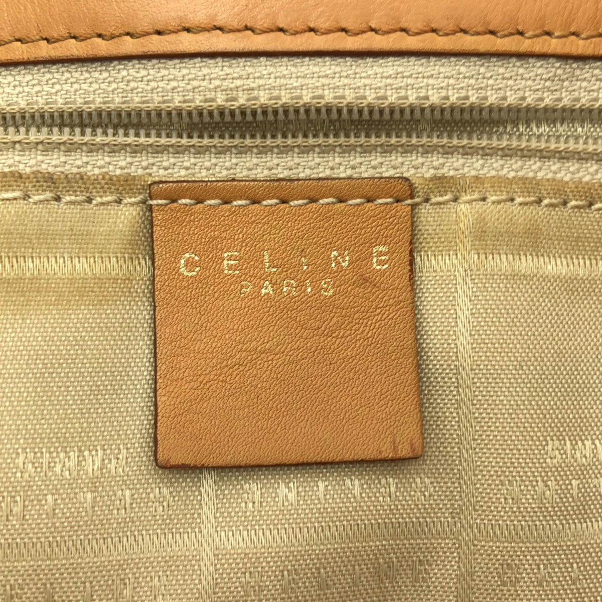 CELINE / セリーヌ | ウッド サークルハンドル レザー トート バッグ | ベージュ | レディース