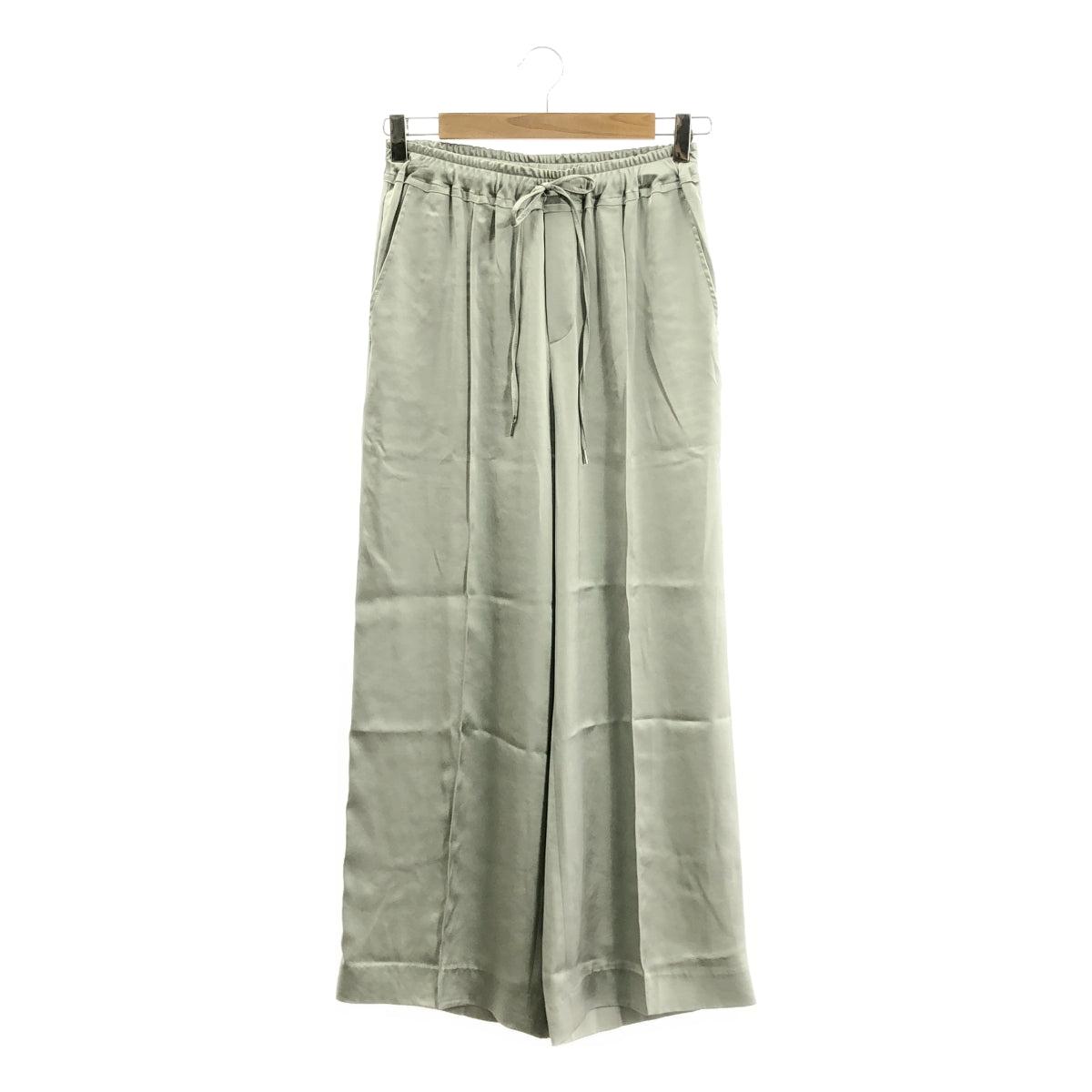 Ron Herman | 三醋酸纖維緞面中心壓製抽繩舒適褲 | XS | 女款