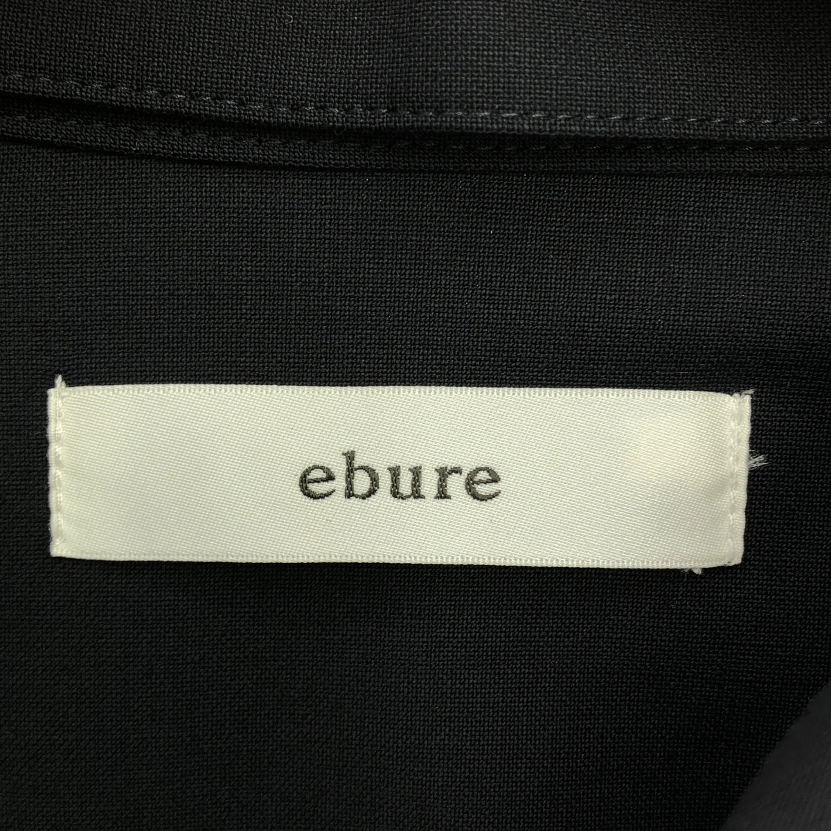 【美品】 ebure / エブール | 2024AW | ブルーム オーバーシャツ ブラウス / 襟着脱可 | 38 | ブラック | レディース