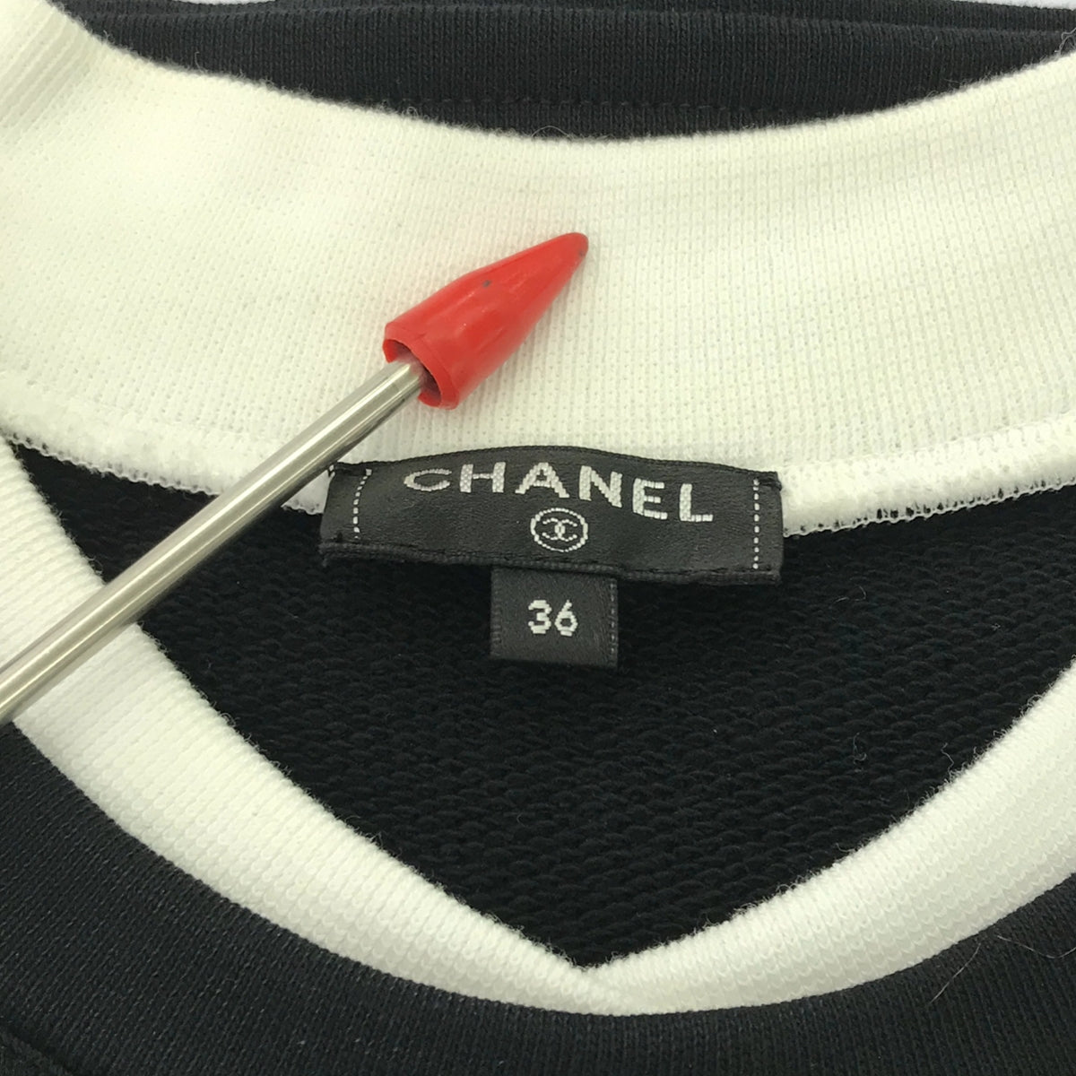 CHANEL | Coco Mark Numbering Layered Rib Sweat Tank Top Cut and Sew | 36 | Women's