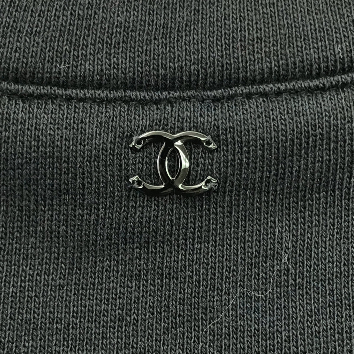 CHANEL | Coco Mark Numbering Layered Rib Sweat Tank Top Cut and Sew | 36 | Women's