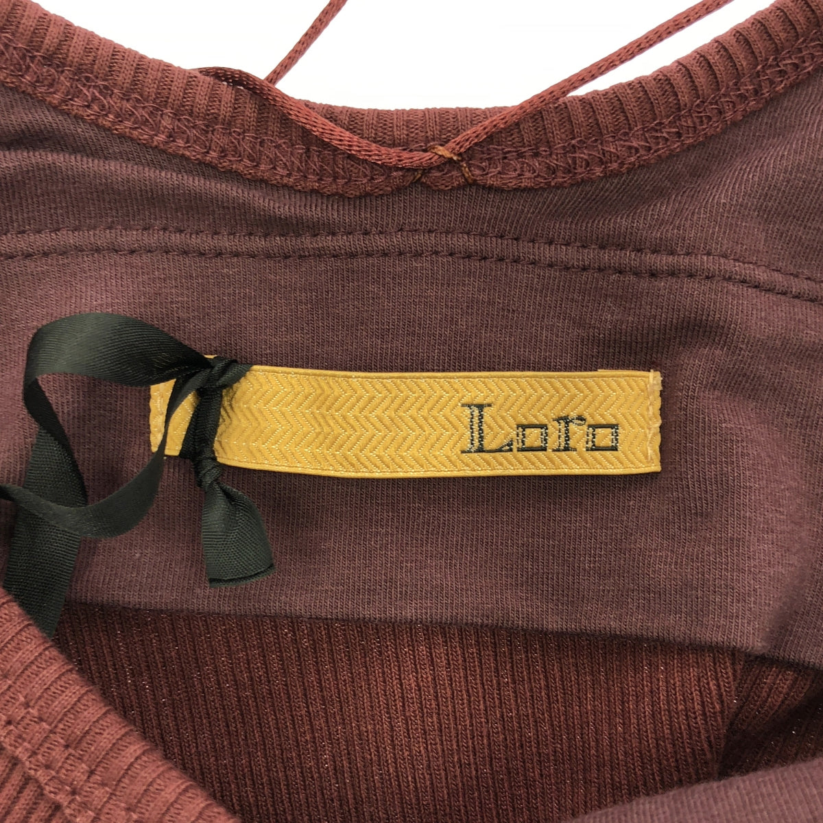 【미품】 Spick and Span / 스픽 앤 스팬 | 2022SS | Loro Ayatori Nosleeve 탱크 탑 | F | 보르도 | 여성