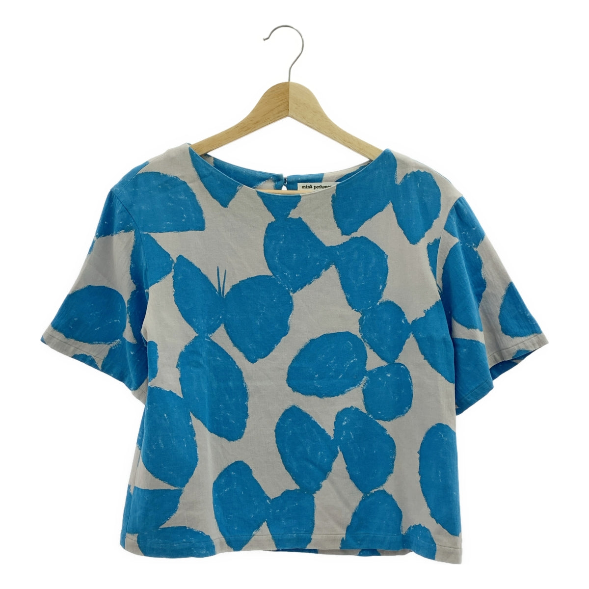2025SS新品リバティ×ミナペルホネン＊半袖ブラウス　ホビーラホビーレ日本製 ミナペルホネン 半袖 ブラウス 2025SS新品リバティ×ミナペルホネン