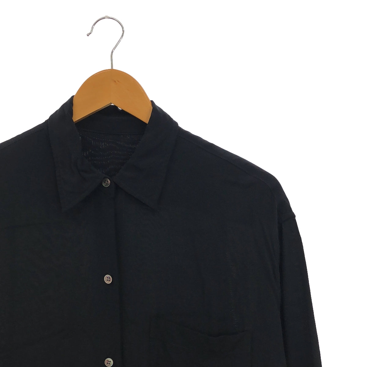 L'Appartement / 아파르트몬 | 2024SS | LONG SHIRT ONEPIECE 큐플러 혼합 롱 셔츠 원피스 | F | 블랙 | 여성