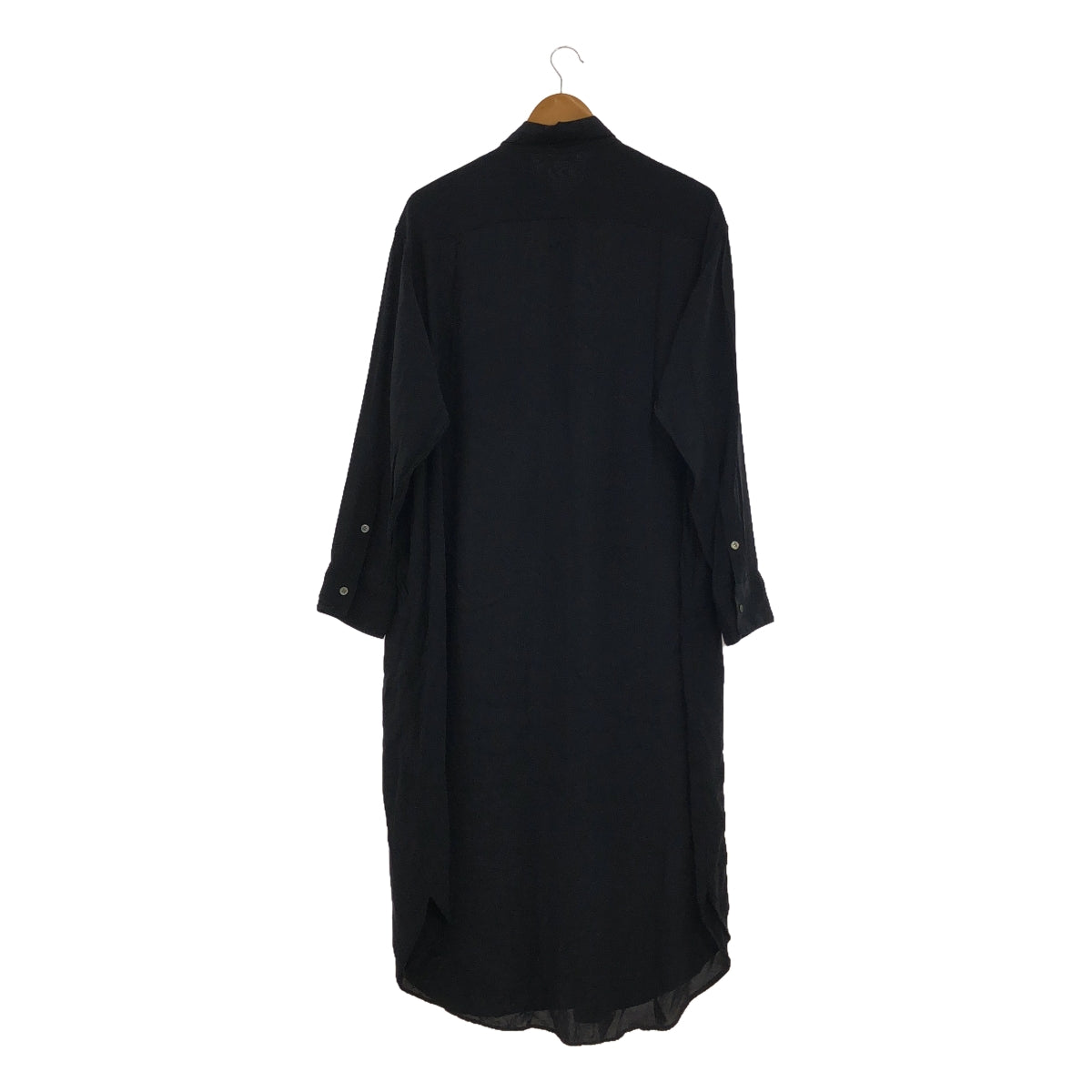 L'Appartement / 아파르트몬 | 2024SS | LONG SHIRT ONEPIECE 큐플러 혼합 롱 셔츠 원피스 | F | 블랙 | 여성