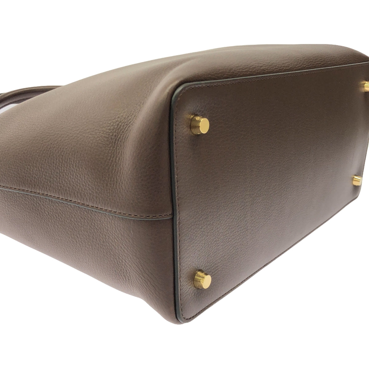【美品】 CELINE / セリーヌ | コンティ サプルカーフスキン チェスナット バッグ | ダークブラウン | レディース