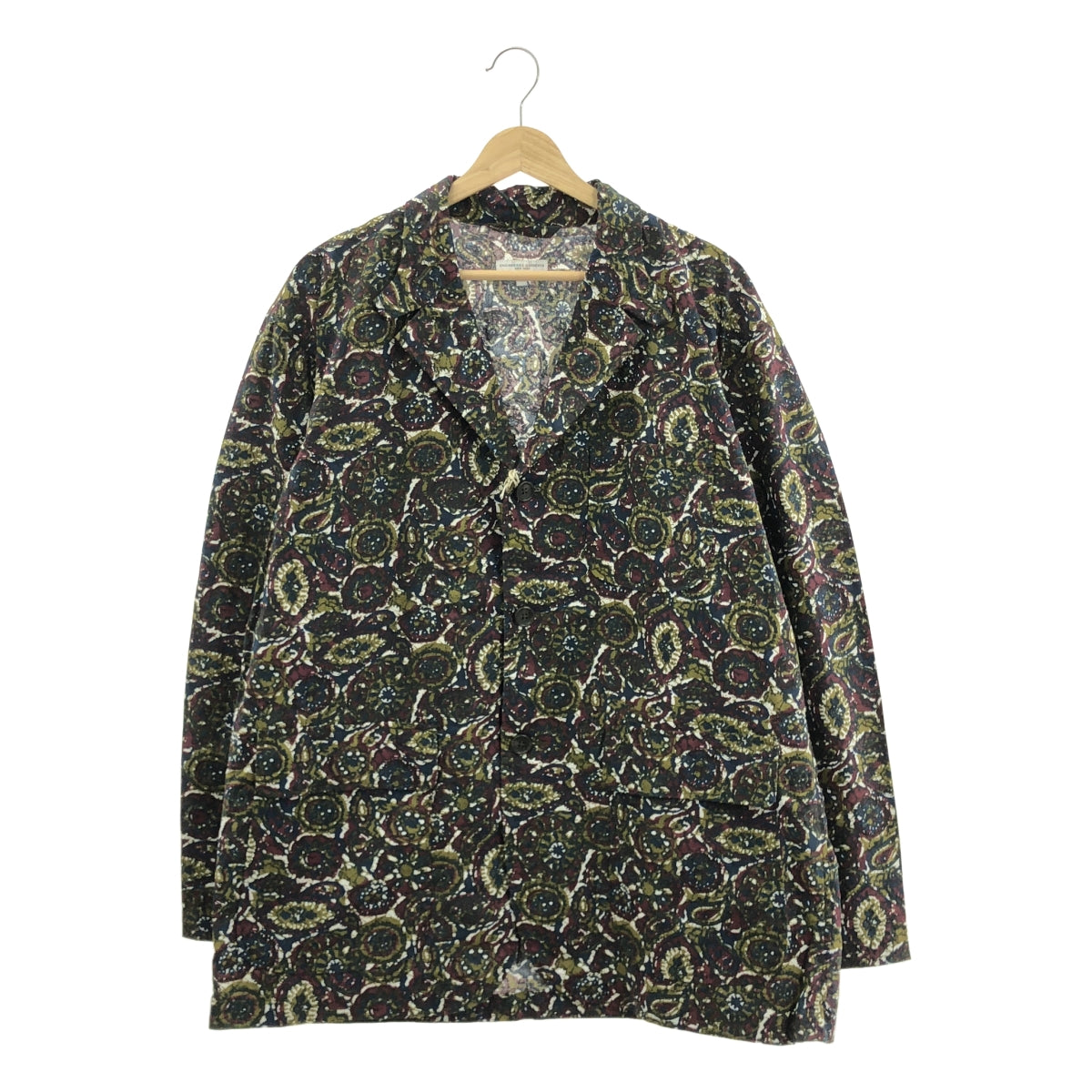 【신품】 Engineered Garments / 엔지니어드 가멘츠 | 2023SS | LOITER JACKET COTTON BATIK 바틱 무늬 로이터 재킷 | S | 올리브 | 남성