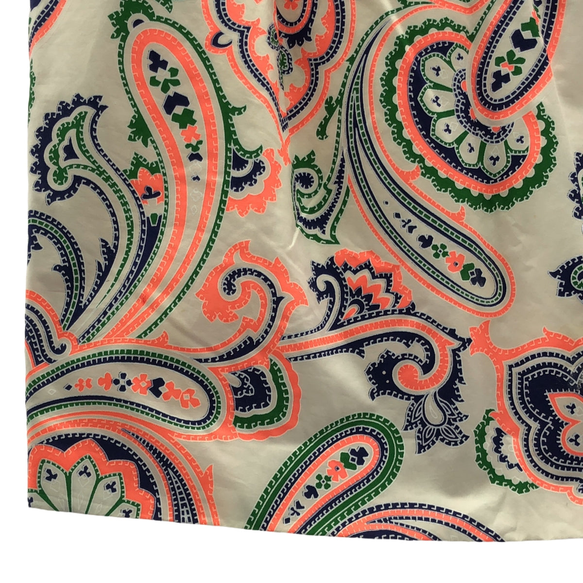 JIL SANDER | Cotton Paisley Tuck Skirt | Size 38 | Women's