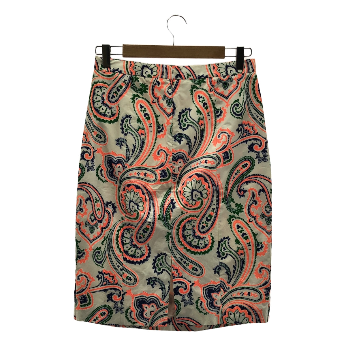 JIL SANDER | Cotton Paisley Tuck Skirt | Size 38 | Women's