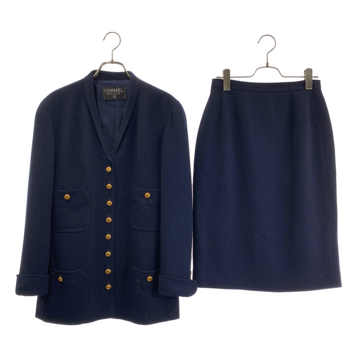 CHANEL ネイビー テーラードジャケット　38サイズ CHANEL テーラードジャケット ネイビー系 - メルカリ