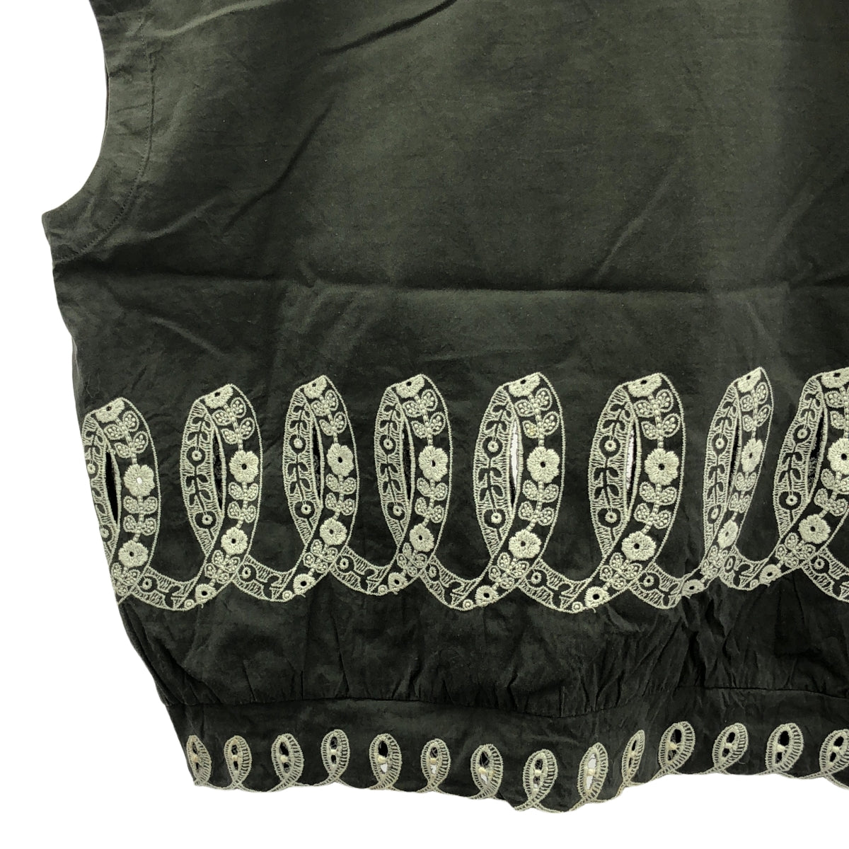 mina perhonen | 2013SS | ribbon lace embroidery sleeveless cut and sew | 36 | Women's