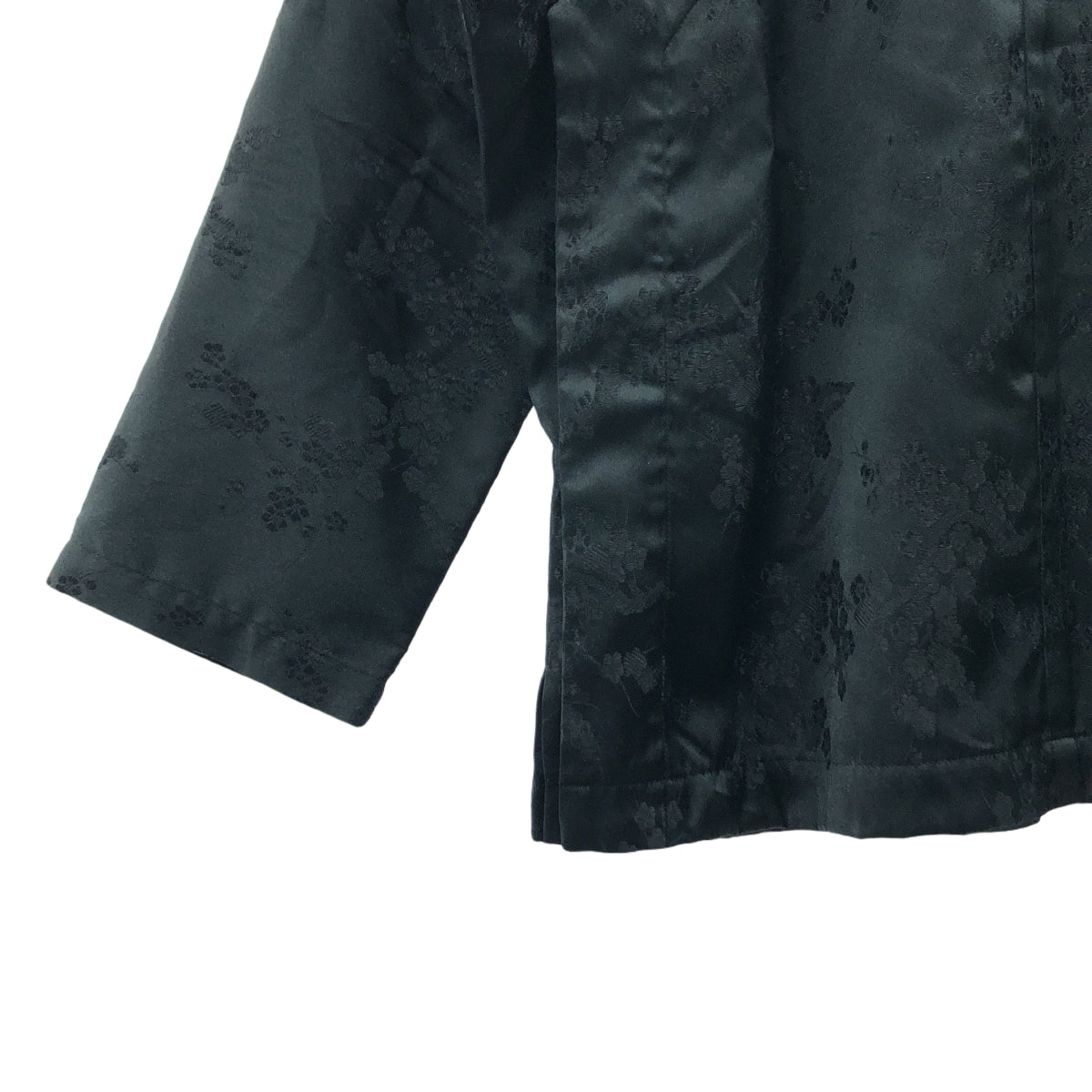 COMME des GARCONS COMME des GARCONS / コムコム | 2021SS | ポリエステル ジャガード カシュクール スリット ノーカラー ジャケット | M | レディース