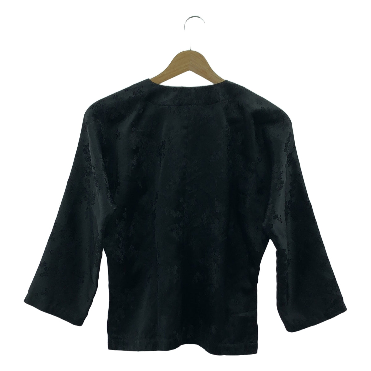 COMME des GARCONS COMME des GARCONS / コムコム | 2021SS | ポリエステル ジャガード カシュクール スリット ノーカラー ジャケット | M | レディース