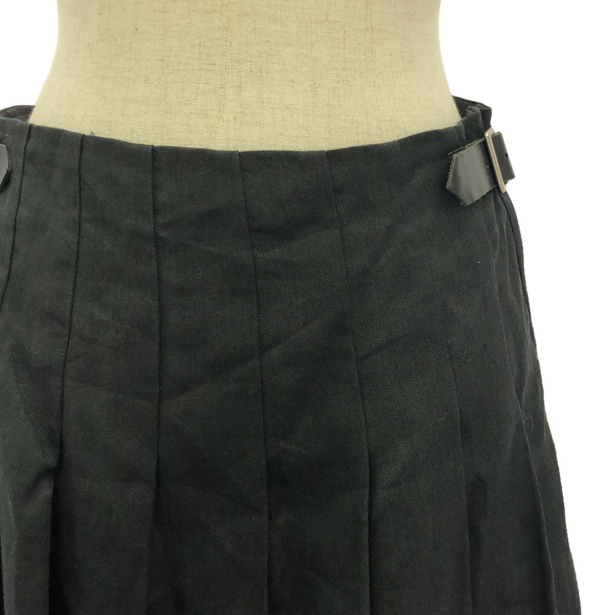 JUNYA WATANABE COMME des GARCONS / 준야와타나베 | 2010SS | 울 플리츠 랩 스커트 | S | 블랙 | 여성