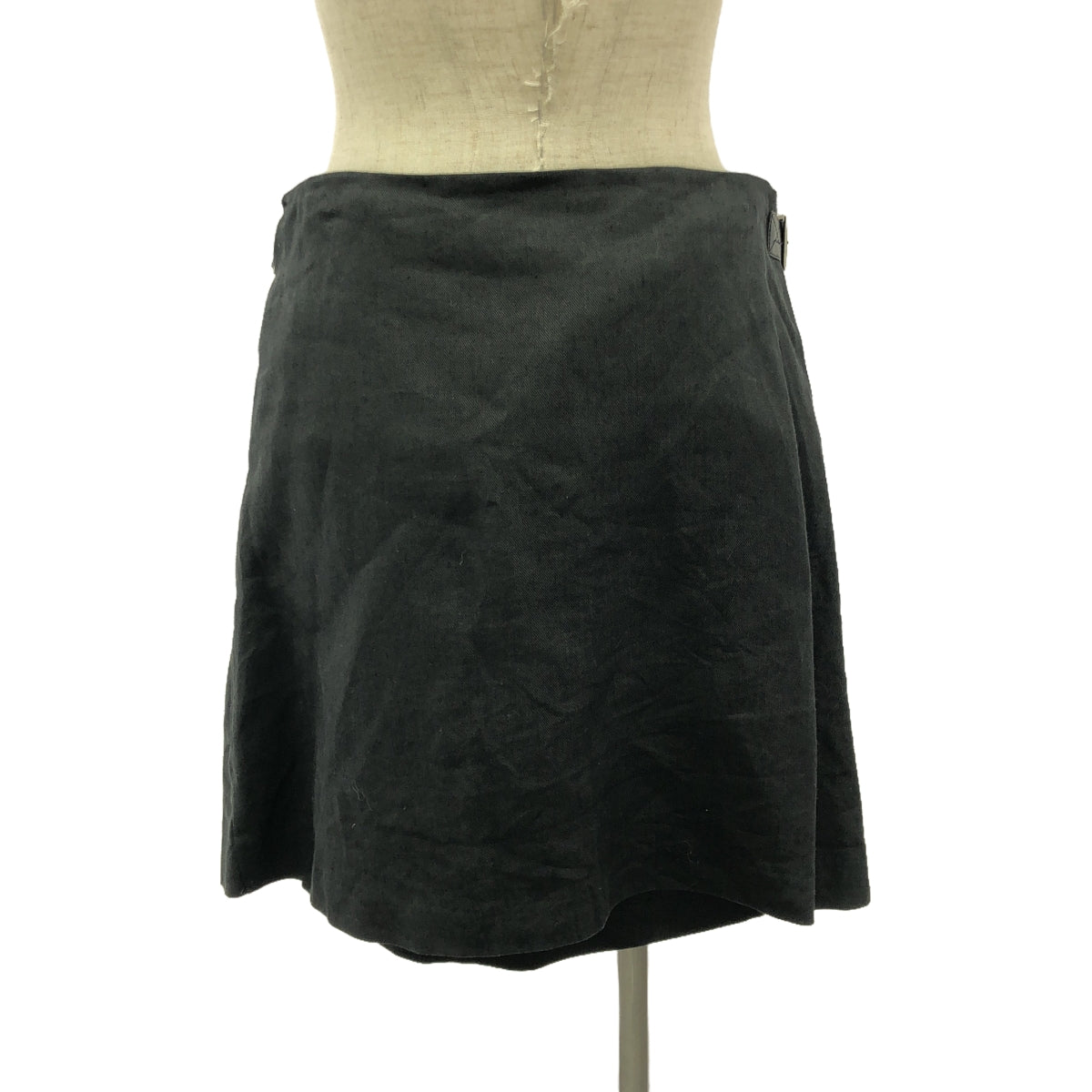 JUNYA WATANABE COMME des GARCONS / 준야와타나베 | 2010SS | 울 플리츠 랩 스커트 | S | 블랙 | 여성