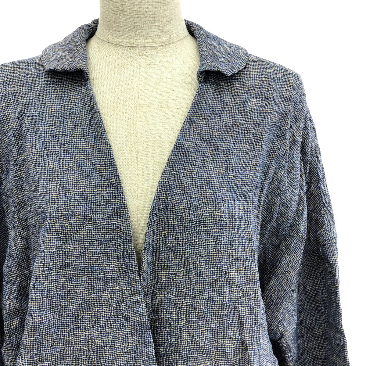 mina perhonen / mina perhonen | 2012ss | shimmer / linen round collar coat | 38 | women's