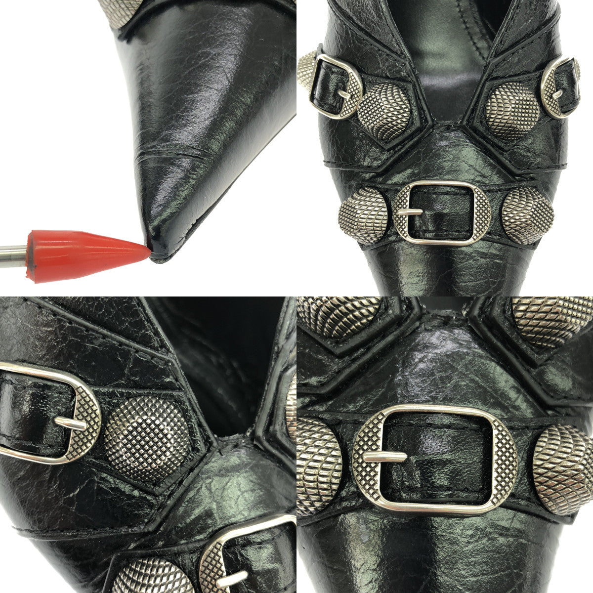 BALENCIAGA / バレンシアガ | CAGOLE SLING M70 カゴール スリング レザー ストラップ ヒール パンプス | 36 | ブラック | レディース